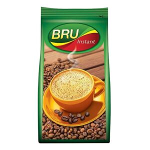 BRU Instant Coffee Powder 200g Pouch, Roasted Arabica & Robusta Ground Coffee Beans From South India - Rich & Strong Blend Of Coffee & Chicory